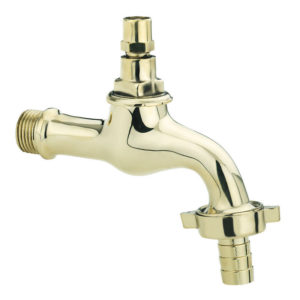 Rubinetto portagomma 1/2“ pesante giallo lucido