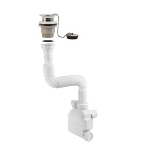 Kit scarico lavabo Idral 15408 con piletta e sifone esterno